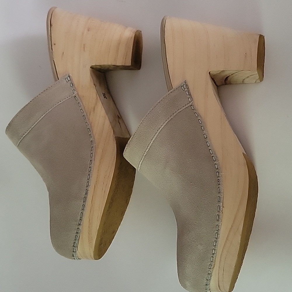 Free People Womens Wooden Heel Clogs Sz39eu Sz 9 Boho Festival - Picture 7 of 12